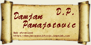Damjan Panajotović vizit kartica